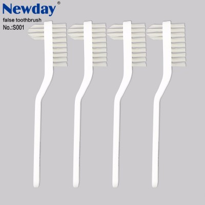 succinct double sided denture brush for dentures cleaning false teeth brush